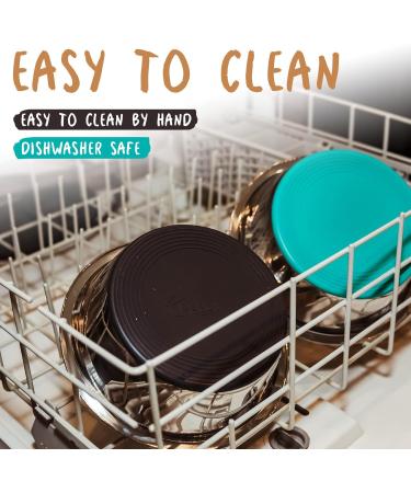 PEGGY11 Stainless Steel Dog Bowls Nonslip Food Grade Dishwasher Safe Easy to Clean - 1.44L 2 Pack stainless steel dog bowls 1.44 l (Pack of 2) - Buy Online on GoSupps.com