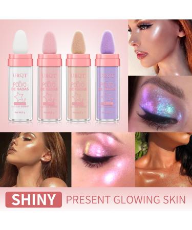 Polvo de Hadas Fairy Highlighter | Waterproof Shimmer & Blusher for Face & Body | Festival Party Makeup #04 Fantasy Purple - 1g - Buy Online on GoSupps.com
