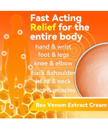 Bee Venom Cream Advanced Joint and Bone Cream for Back Neck Hands Knee 4 Fl Oz (Pack of 1) - Buy Online on GoSupps.com