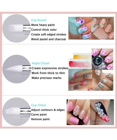 SILPECWEE 10 Pieces Dual Tipped Silicone Nail Tools Nail Art Sculpture Pen Rhinestone Nail Polish Carving Pen Acrylic Nail Brush Nail Art Brushes Nail Painting Kit for Salon DIY - Buy Online on GoSupps.com