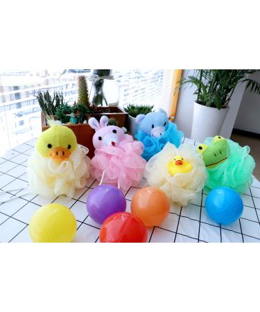 Set of 5 Star Loofah Bath Sponge Shower Poufs for Men and Women - Exfoliating Body Scrubber for Silky Skin - XL 80g/Pcs - Full Cleanse & Lather - Buy Online on GoSupps.com