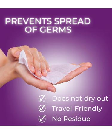 Freedom Lavender Eucalyptus Hand Sanitizing Wipes - 25 Individually Wrapped Wipes, Kills 99.9% of Germs - for Travel, Home, Airplane, Office - Buy Online on GoSupps.com
