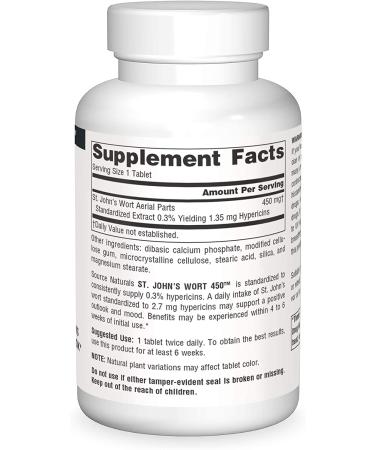 Source Naturals St. John's Wort 450 mg - 180 Tablets for Mood Support - Buy Online on GoSupps.com