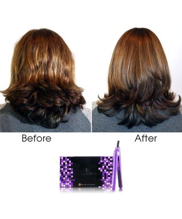 Royale Classic Deep Purple Diamond Flat Iron - 100% Ceramic Tourmaline Plates for Professional Hair Straightening - Nano Technology Far-Infrared Heat Anti-Static & Anti-Frizz - Buy Online on GoSupps.com