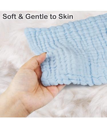 12 Pcs Baby Muslin Washcloths(30 x 30cm) Natural Cotton 6 Layer Baby Muslin Square Wipes Muslin Cotton Towel for Newborn Baby Gift - Buy Online on GoSupps.com