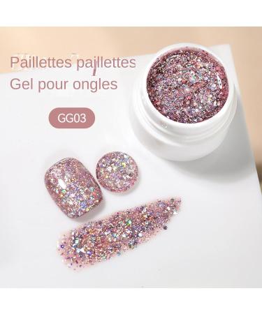  Sghtil Glitter Gel Polish | Shiny Gel for Pedicures - 8 Glitter Colors Kit for Nail Care Manicure and Pedicure Creations for Women - Buy Online on GoSupps.com