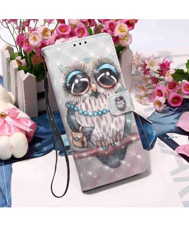 Buy Shiny 3D Owl PU Leather Wallet Case for Samsung Galaxy A73 5G - Stylish & Durable Card Holder - Buy Online on GoSupps.com
