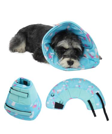Hjumarayan neck ruff dog - soft leak protection dog adjustable dog collar leak protection waterproof protective collar dog prevention of injuries or wounds licks or scratches (blue s) s blue