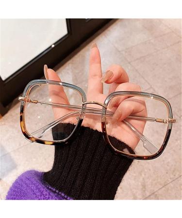 Reading Glasses for Women & Men - Large Square Frame Anti-Blue Light Goggles | Fashion Retro Eyewear in Leopard Print | Vision Care - Buy Online on GoSupps.com