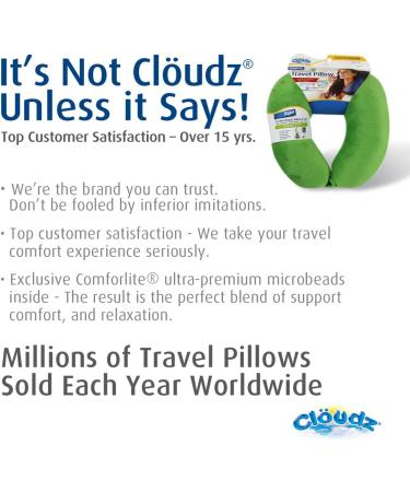 Cloudz Microbead Travel Neck Pillow - Blue | Comfortable & Supportive - Buy Online on GoSupps.com