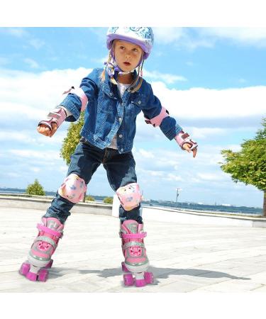 Light Up Roller Skates for Kids - Adjustable Size Pink Skates for Boys and Girls Beginners (10C-1Y) - Buy Online on GoSupps.com