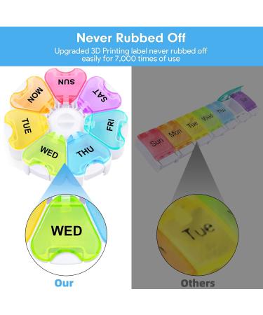 Large Weekly Pill Organizer 2022 - 7 Day Push Open Pill Box for Daily Medication, Vitamins, and Supplements - BPA Free - Buy Online on GoSupps.com