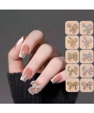 SANWOOD 10pcs Nail Ornament Set - DIY Jewelry Glitter Varnish for Nail Art | Manicure Accessories for Women - Buy Online on GoSupps.com