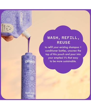 Amika Bust Your Brass Cool Blonde Repair Conditioner 500ml - Buy Online on GoSupps.com