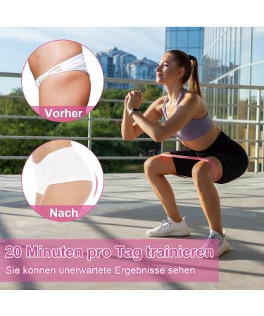 Potok 5 Set Fitness Straps - Resistance Tapes in 5 Strengths | Natural Latex Gym Bands for Muscle Building Pilates & Yoga - Includes Carrying Bags - Buy Online on GoSupps.com