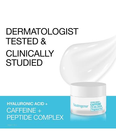 Neutrogena Hydro Boost+ Caffeine Eye Gel Cream - 0.5 oz | Hyaluronic Acid, Caffeine & Peptide Complex for Dark Circles, Fine Lines & Puffiness - Fragrance-Free - Buy Online on GoSupps.com