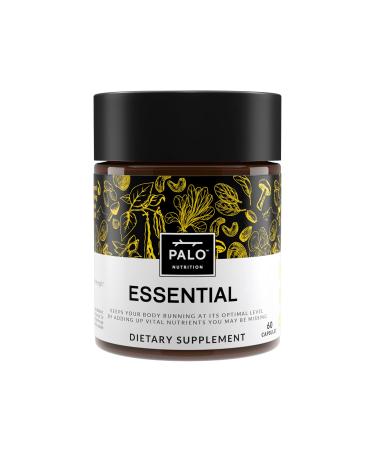 PALO Essential+ Adult One Daily Ritual Multivitamin with Vitamins D3 K2 (as MK7) B12 E Folate Minerals Boron and Magnesium and More (60 Capsules 2 Month Supply)