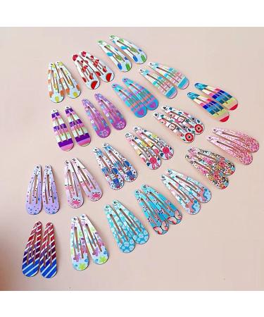 40 Pcs Girls Hair Clips - No Slip Metal Snap Hair Barrettes for Women - Fashion HairPins Headwear Accessories - 2.0 Inch Multi-colored Pack - Buy Online on GoSupps.com
