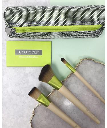 EcoTools Travel and Glow Makeup Brush Set with Bag - Essential Eco-Friendly Brushes for Flawless Everyday Makeup - Buy Online on GoSupps.com