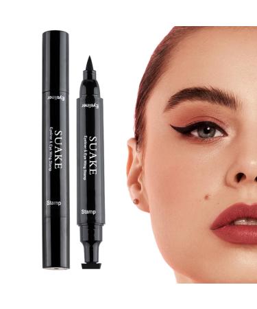 Pencil Eyeliner Eyeliner Pencil and Eyelashes Liquid - Long-Lasting Smudge Proof Waterproof Double Tip for Sensitive Eyes and Normal False Lashes Pochy Small