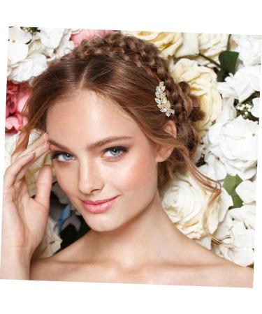DOITOOL 1pc Comb Bridesmaid Hair Accessories Gold Decor Metal Womens Hair Clips Bride Hair Clip Gold Tiara Wedding Hair Accessories for Women Updo Hairpin Miss Prom Hair up Alloy - Buy Online on GoSupps.com