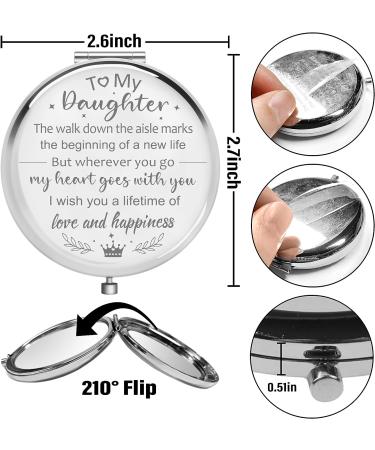 Hexagram Daughter Wedding Gift - Compact Mirror from Mom and Dad | Bride Gifts for Wedding Day - Buy Online on GoSupps.com