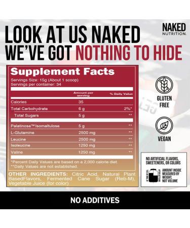 NAKED Strawberry Lemonade BCAAs 501g (34 Servings) Lemon Lime Creatine Stick Packs (30 Count) Vegan Non-GMO Gluten Free Soy Free No Additives - Buy Online on GoSupps.com