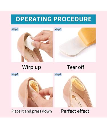 EXCEART Heel Protectors - 3 Pairs Self-Adhesive Silicone Cushion Pads for Women's Heels - Buy Online on GoSupps.com