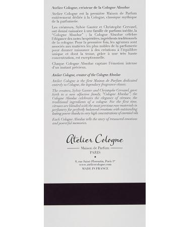 Atelier Cologne Absolue Spray Ambre Nue 3.3 Ounce - Buy Online on GoSupps.com