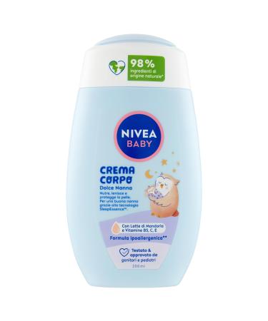 NIVEA NIVEA BABY Nanna Soft Body Cream 200 ml Children's Body Cream for Nourished and Protected Skin Newborn Body Cream with Almond Milk and Vitamins Scented Body Cream