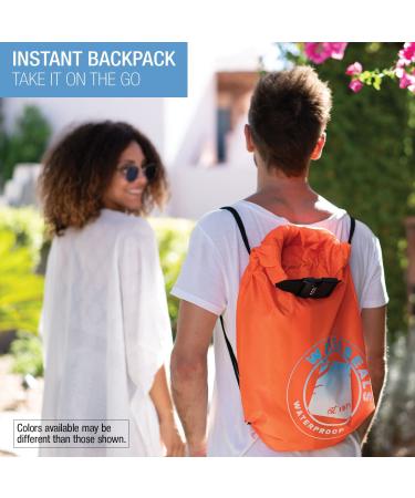 WaterSeals Cinch Locking Backpack | Waterproof Drawstring Bag with Anti-Theft Lock | Black - Buy Online on GoSupps.com