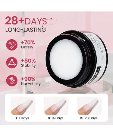  SUPWEE 3D Nail Art Gel White Pink Non Stick Solid Builder Gel for Hand Sculptures Multi-Function Nail Art DIY Salon 14g - Buy Online on GoSupps.com