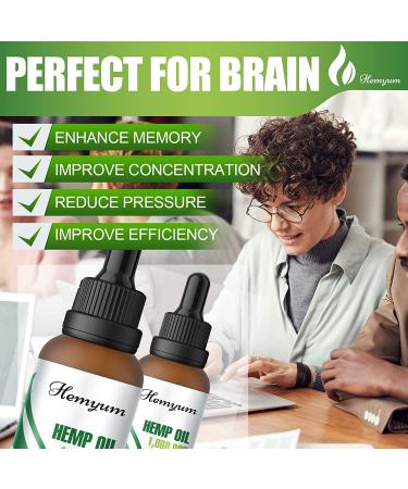 Organic Hemp Oil by Hemyum - 1,000,000 Maximum Strength - Anxiety & Stress Relief - Calming, Relaxation, Sleep Aid - Natural Hemp Tincture - Vegan, Non-GMO - Made in USA - 2-Pack 1 Fl Oz - Buy Online on GoSupps.com