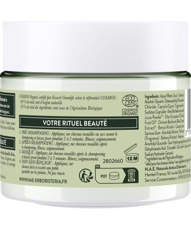 N.A.E. - 4 in 1 Repair Hair Mask - Damaged Hair - With Organic Olive Oil and Organic Basil Extract - Hair Care - Certified Organic - 98% Natural Ingredients - 300 ml Jar - Buy Online on GoSupps.com