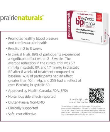 Prairie Naturals PreCardix BP Force Blood Pressure Support - 60 Tablets - Buy Online on GoSupps.com