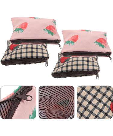 Lurrose Women's Multi-Functional Storage Bags - 4 Piece Lipstick and Bandage Pocket Set for First Period Essentials - Durable Polyester Napkin Holders - Buy Online on GoSupps.com