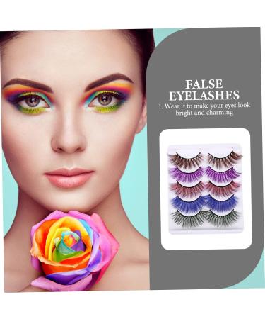 20 Pairs Colored False Eyelashes Party Diy Fake Lashes Cosplay Fake Eyelashes Party False Eyelashes Stage Makeup Supply 3d Eyelashes Cosmetics Artificial Imitation Girl - Buy Online on GoSupps.com