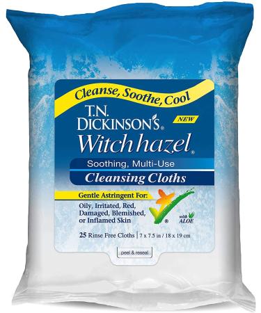 T.N. Dickinson's Witch Hazel New Soothing Multi-Use Cleansing Cloth 25 Count Exclusive Edition
