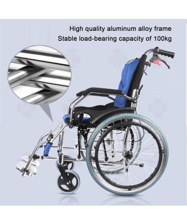 Wheelchair Folding Manual Wheelchair Lightweight Aluminum Transport Wheelchair for Adults Suitable for Home Nursing Home (Small Rear Wheel) - Buy Online on GoSupps.com