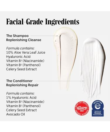 N cessaire Hair Duo: Shampoo + Conditioner Set - Fragrance-Free, Scalp and Hair Cleansing, Eczema Association Approved - 2 x 250 ml / 8.4 fl oz - Buy Online on GoSupps.com