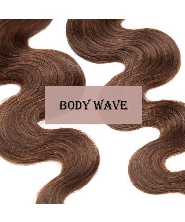 Real Hair Tape Extensions - 20pcs Wavy 50g 50cm Remy #04 Medium Brown & Chocolate Brown - Buy Online on GoSupps.com