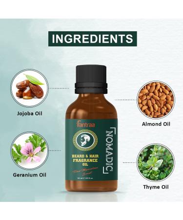 Beard and Hair Fragrance Oil - 30 ml | Nomadic Scent for Men | International Shipping - Buy Online on GoSupps.com