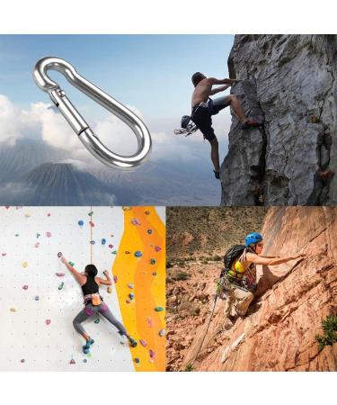 GRANDBUY Large Spring Snap Hook Carabiner  304 Stainless Steel Snap Hook Heavy Duty Carabiner Clip  Stainless Steel Spring Snap Hook Carabiner Carabiner Outdoor 4 inch 2 Pack - Buy Online on GoSupps.com