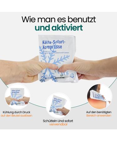 Buy Immediate Cold Compress 12 Pack | Disposable Cooling Pads for Pain Relief & First Aid | 15.3 x 12.7 cm - Buy Online on GoSupps.com