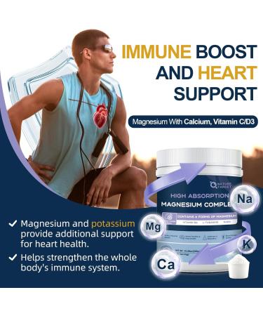 NATURE TARGET Magnesium Powder Supplement with Glycinate Citrate Malate Magnesium Complex with L-Theanine & Vitamin B6 for Muscle Heart & Brain Vegan 10.58 oz (100 Servings) Lemon Orange Flavor 10.58 Ounce (Pack of 1) - Buy Online on GoSupps.com