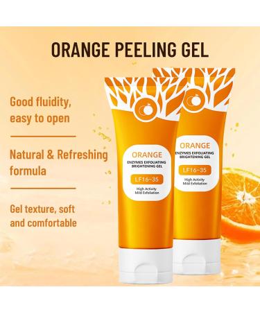 2 Pi ces Gel Exfoliant aux Enzymes d'Orange Gel Exfoliante Bio pour le Visage et le Corps Gommage Visage Exfoliant pour Tous Peau Gels Nettoyant pour Tous Types de Peaux R duit les Imperfections - Buy Online on GoSupps.com