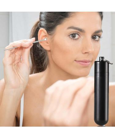 Stainless Steel Ear Pick Kit - Wax Removal Kit | Earpick Ear Cleaning Kit |Ear Wax Ergonomic Removal Tool | Wear-Resistant Ear Cleaning Tool Safe Ear Wax Pick Set for Adults Children Black - Buy Online on GoSupps.com
