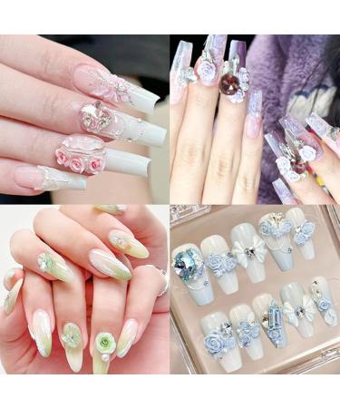 Rose Flower Nail Art 3D Flower Nail Resin Nail Supplies Manicure Accessories Nail Art Decoration Flower Nail Art Rose Flower Nail Charms for Women Nail Art Decoration - Buy Online on GoSupps.com
