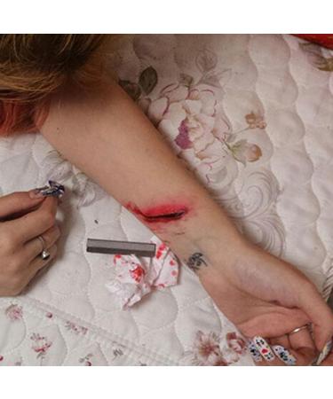 Black Scar Stipple Sponge Realistic Trauma Effects with Blood Plasma Multipurpose Makeup Tool for Fake Stubble Halloween Costumes - Buy Online on GoSupps.com