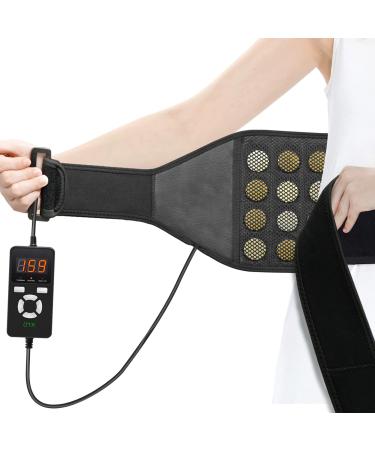 UTK Heating Pad for Lower Back Pain Relief  Far Infrared Heating Pad with Natural Gemstone  Extra Large Heating Belt  55''  Heating Fast  Hot Enough  Auto Shut Off  Smart Controller
